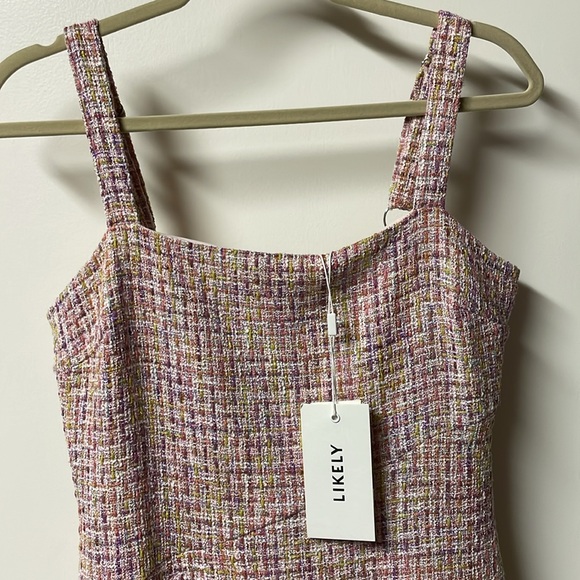 NWT Likely tweed ruffle dress - Picture 3 of 6